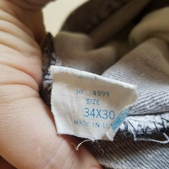 Vintage 80s Bristol Blues Stone Wash Boot Cut Jean's Sz 34" W x … - Picture 6 of 11